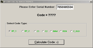 Blaupunkt Car 2003 Radio Code Calculator